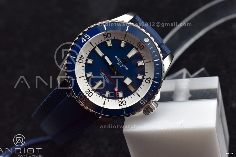 Dial SS Strap Edition SuperOcean Automatic BLSF Blue on Blue 42 A2824 Rubber Best 1:1 0420